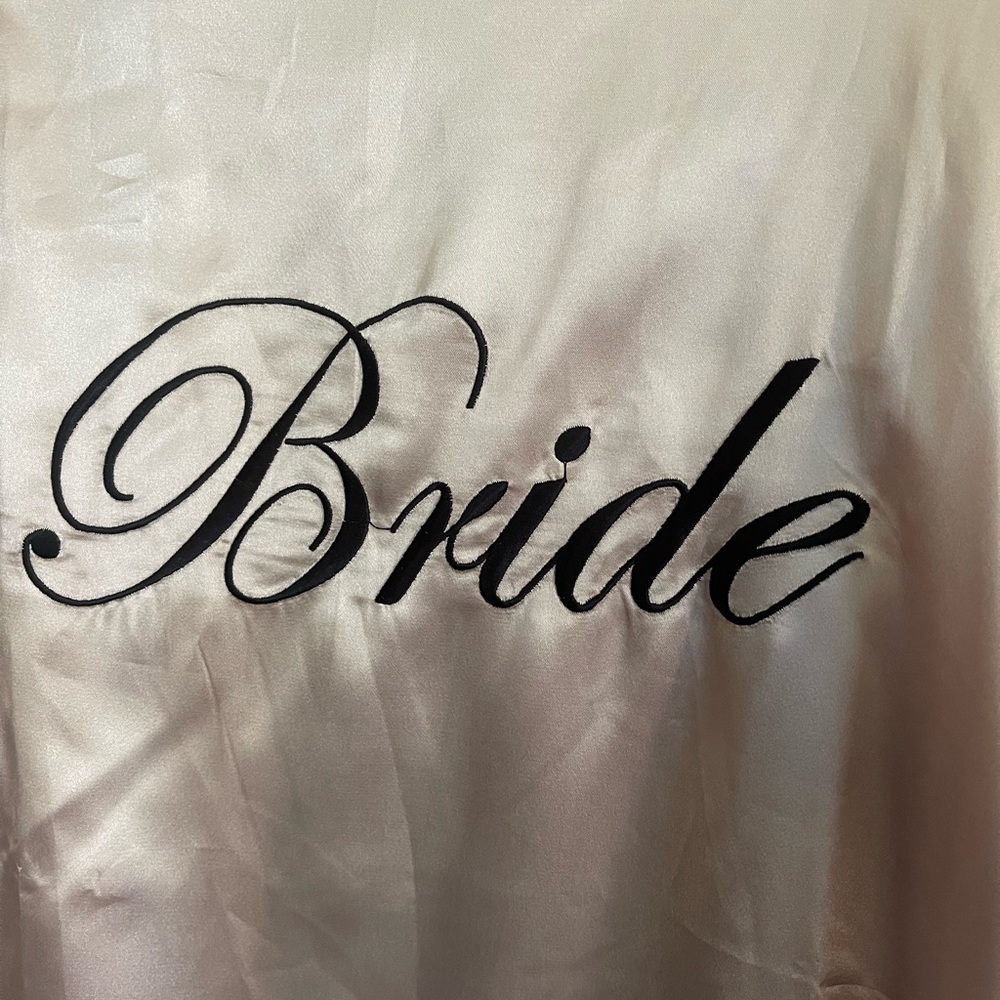 Pink Satin Bride Robe - Picture 3 of 3